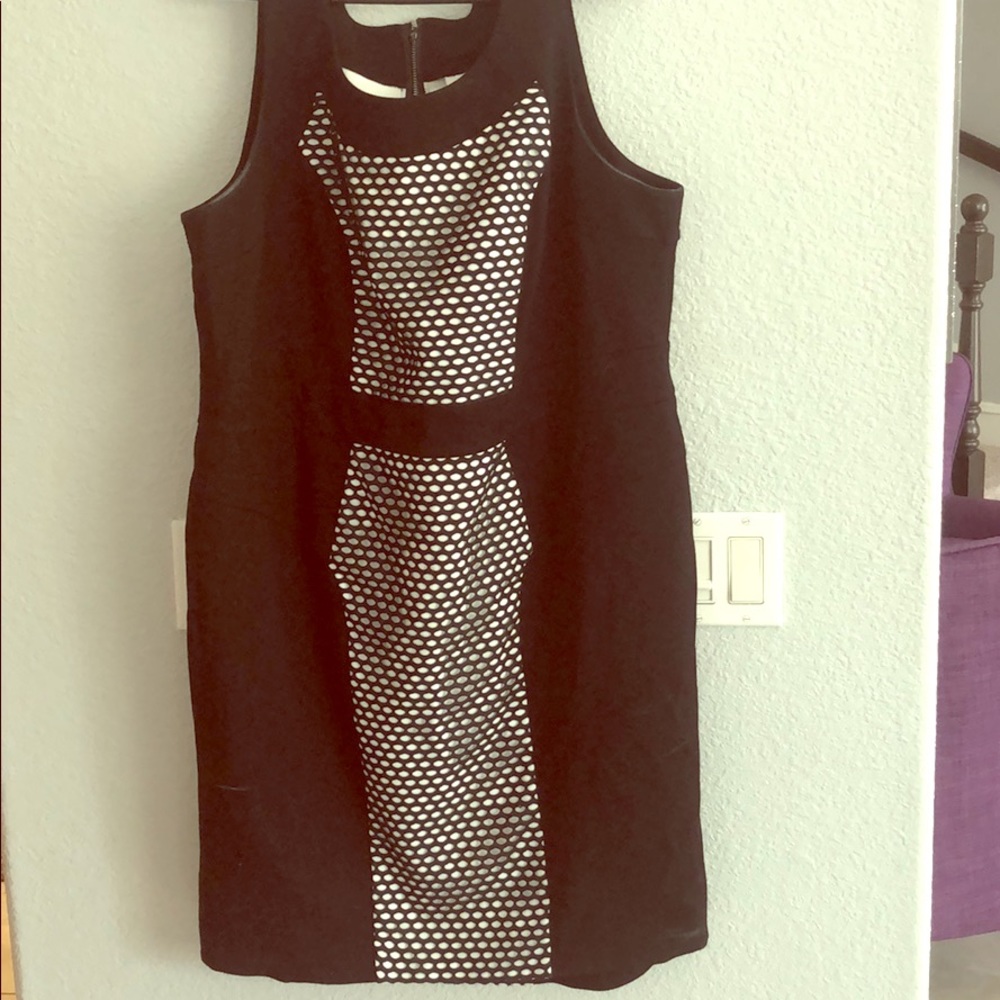 Black n white fitted cocktail dress